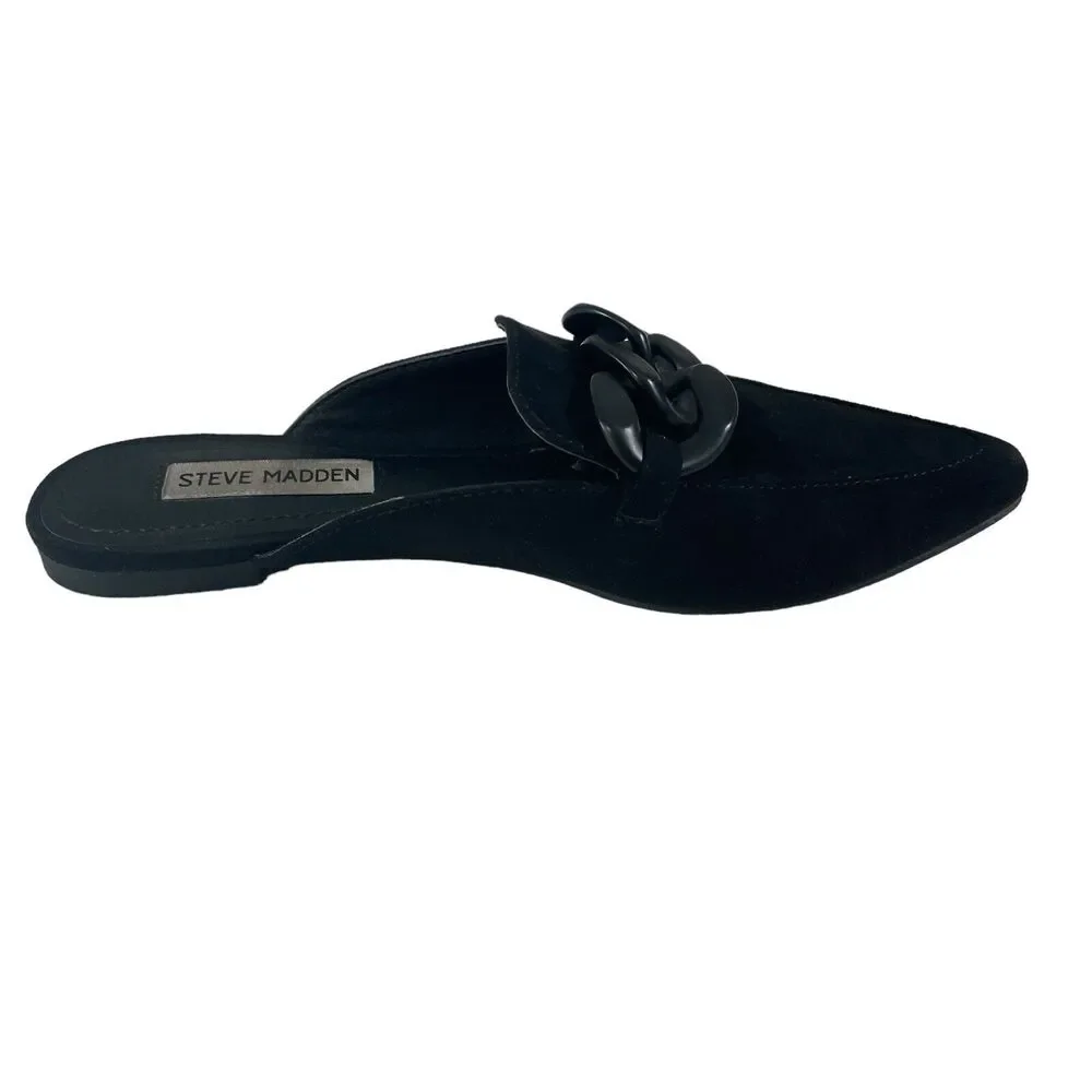 Steve Madden Women's Suede Slip On Slides Shoes Finn Model SZ/6M